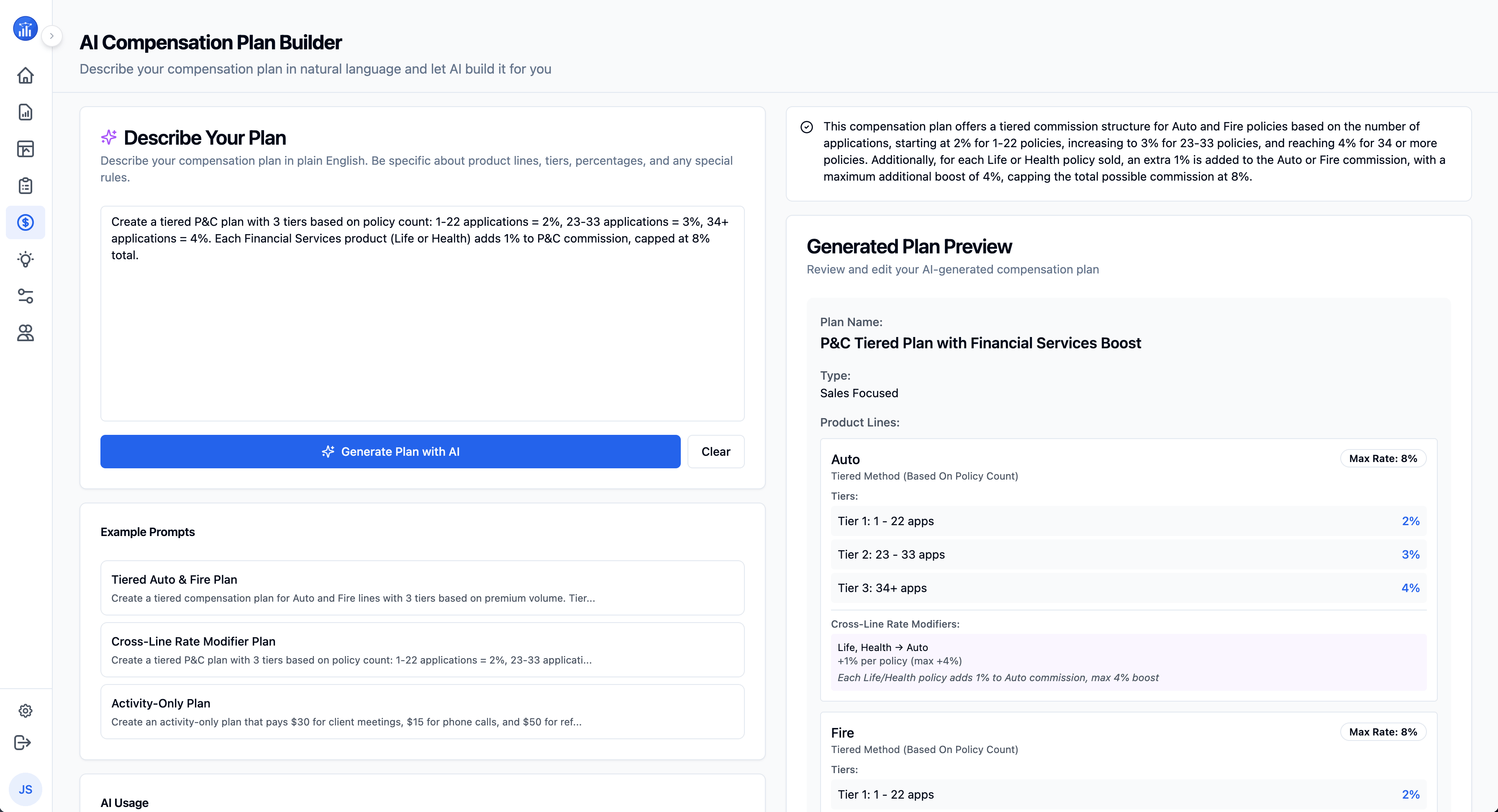 AI Compensation Plan Builder